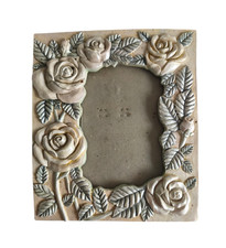 White Roses Vinyl Decal Sticker Picture Frame 8x7 Home Decor Wall Art