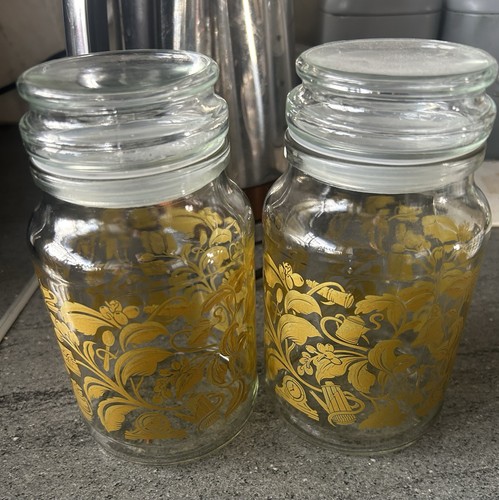 Empty glass coffee jars - empty,
