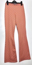 Zara orange pink 70s print - zara,