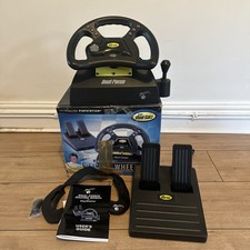 Mad Catz Playstation 1 Racing Wheel + Pedals Boxed Dual Force Unused