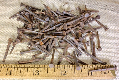 Old square nails - old,