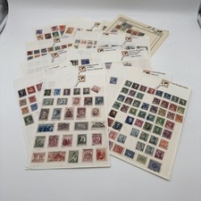 Ex Dealer Stock- Old Album Pages Containing Hinged Stamps From Europe 