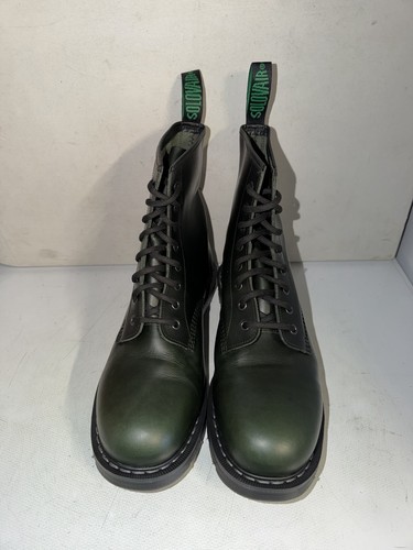 Solovair green greasy leather - greasy,