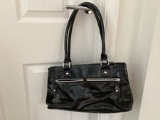 BHS Bag Black Polyurethane Zip