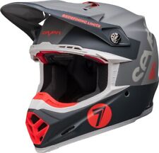 Bell Moto 9S Flex Seven Vanguard MX Helmet Charcoal Orange