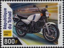 YAMAHA RD350 Motorcycle Motorbike Stamp (2021 Chad)