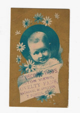 Stylographic Pen & Inks late 1800's trade card for Boston -2-Gold Background