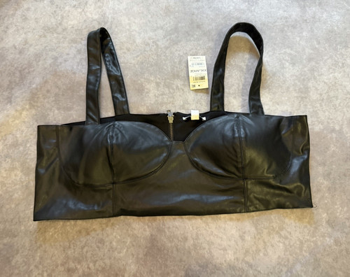Bar iii black faux leather - bar,