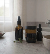 Amber Glass Apothecary Set