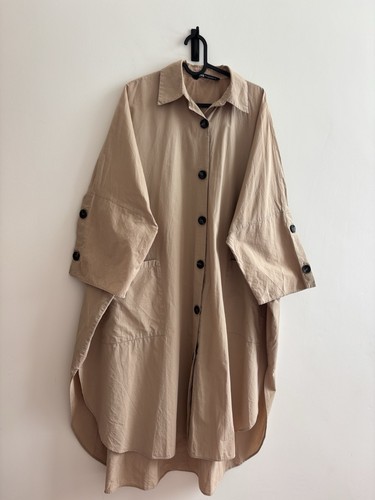 Zara oversized beige shirt l - zara,