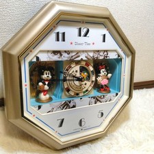 Seiko Disney Time FW695G Octagonal Wall Clock Kinetic Mechanism Silent