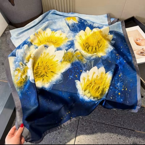 Large imitation silk scarf - imitation, scarf(180