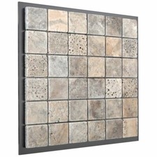 Colombo Grey Neutral Stone Brick Effect Mosaic Tile 300 x 300 Wall Tile Sheet