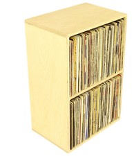 Quality Birch Ply Vinyl Storage Cube, holds 270 12" Records, DJ Shelving (RSP2)