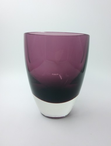 Sommerso amethyst glass vase - glass,