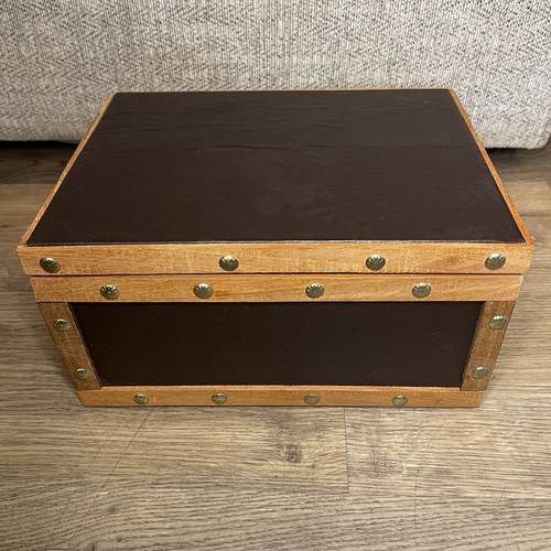 Handmade wooden hinged box - wooden,