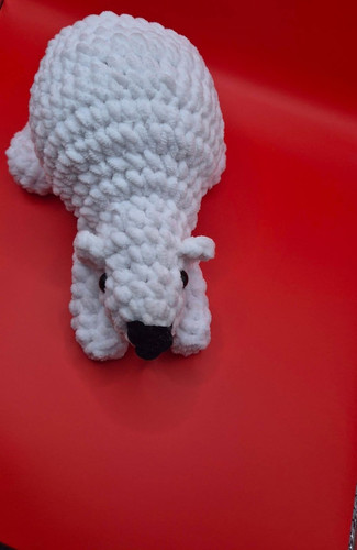 Handmade plush polar bear - handmade,