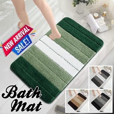 Non Slip Bath Mat Large Bathroom Rug Water Absorbent Toilet Pedestal Mats