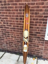 A Single Vintage Wooden Mono Slalom Water Ski.