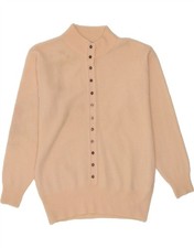 MAMUT MODEN Womens Turtle Neck Jumper Sweater UK 12 Medium Pink Lambswool CC12