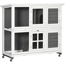 PawHut Wooden Rabbit Hutch