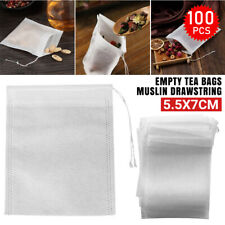 100Pcs Empty Tea Bags non-woven fabric  Bath Herbs Filter Making Spice Bag