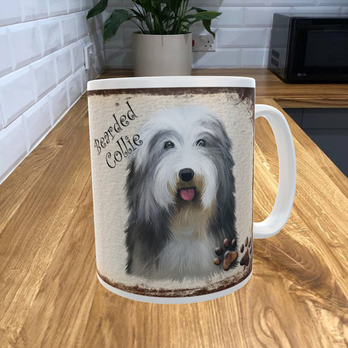 Bearded collie 11oz coffee mug - bearded,