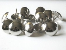 CHROME NICKEL SILVER - UPHOLSTERY NAILS STUDS TACKS PINS (LARGE 22mm)