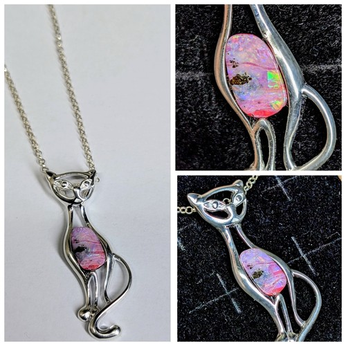 Australian opal doublet pink - australian,