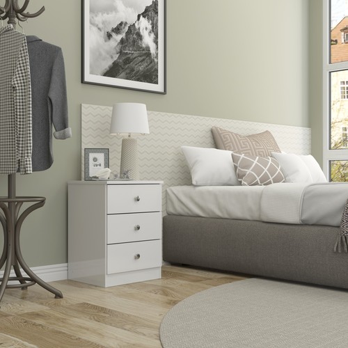 Denver drawer bedside white - 3,
