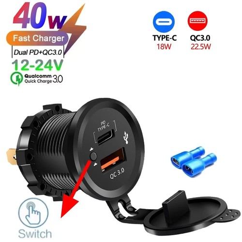 12v usb socket charger camper - 12v,
