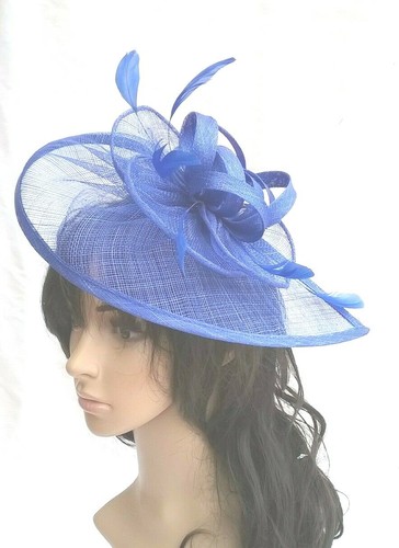 Blue fascinator teardrop - blue,