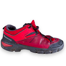 Boys Decathlon Red Lace Up Walking Trainers Shoes Size UK 3 EU 36