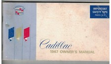 1967 Cadillac Owner's Manual original