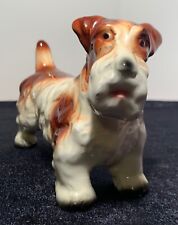 GOEBEL CERAMIC DOG  FIGURINE —  TERRIER - LARGE BEE BACKSTAMP 8cm H Slight damag