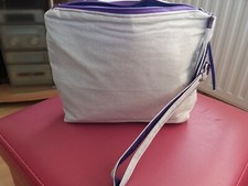 Glamorous Clutch/Make Up Bag Wrist Strap by 'HandmadeInCheltenham' White Glitter