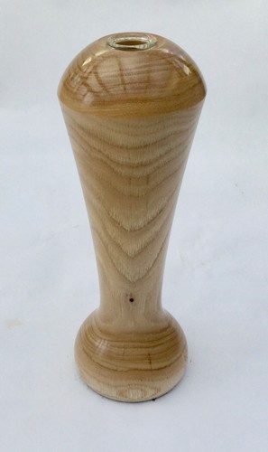 Hand turned ash wooden bud - hand,