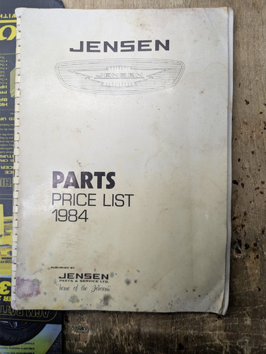 Jensen healey parts price - jensen,