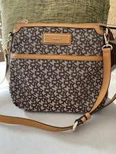 DKNY Brown Monogram Crossbody Bag with Zip. New Without Tags