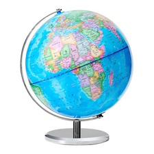 13'' World Globe Metal Stand