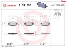 REAR BRAKE PAD SET P 59 095