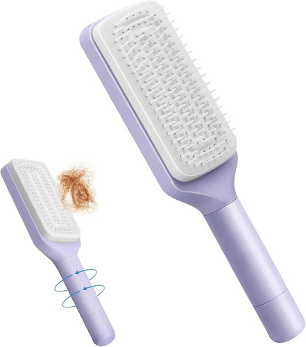 Self cleaning hair brush - self,