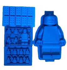 Set Of 4 LEGO Blue Minifigure Silicone Cake Molds for Baking Mold Retired
