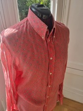 DNA GROOVE BUTTON DOWN LINEN SHIRT WELLER L L MADE IN ITALY