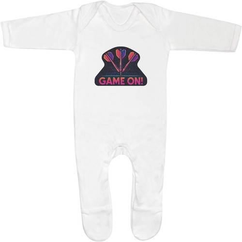 Darts game baby romper - 'darts, on'