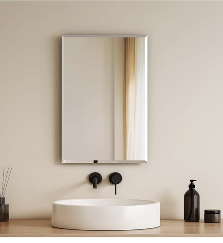 Frameless wall mirror 45x30cm - wall,