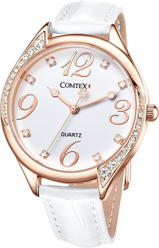 Ladies watch white large dial - ladies,