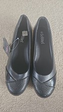 Black Low Heeled Womens Size 8 Smart Comfort Softlites Court Shoes