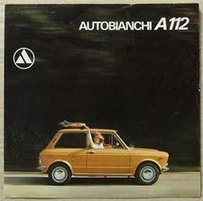 AUTOBIANCHI A112 Car Sales Brochure 1970-71 FRENCH & GERMAN TEXT #UP 6939 11.70