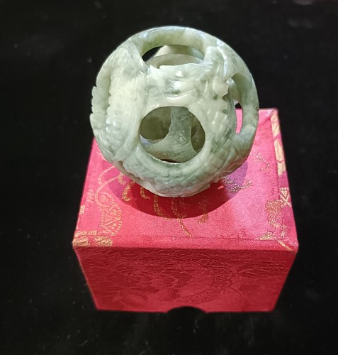 Vintage carved jade - carved,